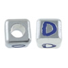 Zinc Alloy Alphabet Beads, Cube, antique silver color plated nickel, lead & cadmium free Approx 4mm 