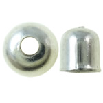 Iron End Caps, Tube, plated Approx 1.5-4.5mm 
