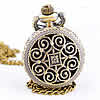 Watch Necklace, Zinc Alloy, with Glass, Flat Round, plated, twist oval chain & with flower pattern, 25mm Approx 30-33 Inch 