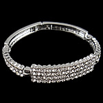 Zinc Alloy Rhinestone Bracelets, plated, Customized & with rhinestone nickel, lead & cadmium free Inch 