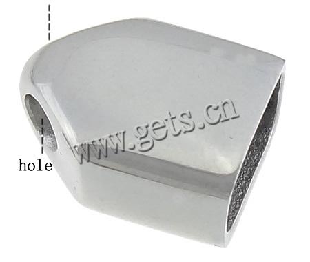 Stainless Steel End Caps, Rectangle, plated, Customized, more colors for choice, 13x15.5x7.5mm, Hole:Approx 3mm, 11.7x5.7mm, Sold By PC