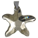 Imitation CRYSTALLIZED™ Crystal Pendants, with Stainless Steel, Starfish, faceted Approx 