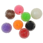 Perles de boule Fraise, perles de rocaille en verre, avec Acrylique, Rond, plus de couleurs à choisir, 12mm Environ 2mm, Vendu par PC