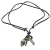Cowhide Jewelry Necklace, with Zinc Alloy, Skull    Approx 15-30 Inch 