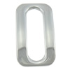 Stainless Steel Linking Ring, Rectangle, plated Approx 