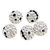 Rhinestone Clay Pave Beads, Round & with A grade rhinestone, 10mm Approx 2mm 