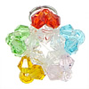 Bündel Kristall Anhänger, mit Zinklegierung, Blume, Platinfarbe platiniert, handgefertigt & binden & facettierte, farbenfroh, approx:23x23x23mm, verkauft von PC