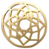 Filigree Brass Stampings, Flat Round, plated, hollow 