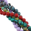 Perles en Turquoise synthétiques, Rond, plus de couleurs à choisir, 10mm Environ 1mm pouce Vendu par brin
