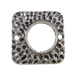Zinc Alloy Charm Connector, Square, plated, 1/1 loop Approx 8mm, Approx 