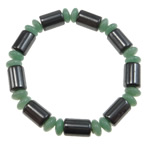 Gemstone Hematite Bracelets, Magnetic Hematite, with Gemstone, Tube, Grade A .5 Inch 
