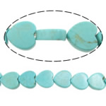 Dyed Natural Turquoise Beads, Dyed Turquoise, Heart, blue Approx 1mm Approx 16 Inch, Approx 