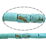 Dyed Natural Turquoise Beads, Dyed Turquoise, Tube, blue Approx 1mm Approx 16 Inch, Approx 