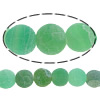 Perles agates effloresces naturelles , agate effleurant, Rond, multiple tailles pour le choix, vert Environ 0.8-1.2mm Environ 14 pouce, Vendu par brin