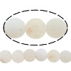 Perles agates effloresces naturelles , agate effleurant, Rond, multiple tailles pour le choix, blanc Environ 1-1.5mm Environ 14 pouce, Vendu par brin