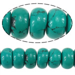 Perles naturelles Sinkiang Turquoise, Turquoise de Sinkiang, rondelle, multiple tailles pour le choix, bleu Environ 1.5mm Environ 16 pouce, Vendu par brin