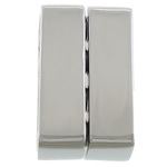 Round Stainless Steel Magnetic Clasp, Rectangle, original color Approx 