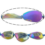 Natural Ice Quartz Agate Beads, Nuggets, colorful plated Approx 2.5-3mm Approx 8 Inch 