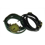 Wrap Watch, Zinc Alloy, with Cowhide & Glass, plated, for woman 6mm Approx 40 Inch 