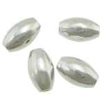 Sterling Silber Vintage Perlen, 925 Sterling Silber, oval, plattiert, keine, 10x6mm, Bohrung:ca. 2.5mm, verkauft von PC