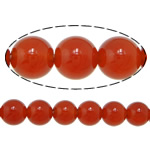 Perles Agates rouges naturelles, agate rouge, Rond, multiple tailles pour le choix, grade AAA Environ 0.8-1.2mm Environ 15 pouce, Vendu par brin