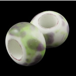 European Porcelain Beads , Rondelle, without troll & decal Approx 5.5mm 