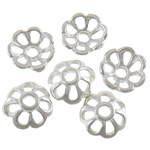 Sterling Silber Perlenkappen, 925 Sterling Silber, Blume, plattiert, hohl, keine, Bohrung:ca. 1.5mm, verkauft von PC
