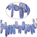 Placage électrophorèse perles de quartz, Cristal naturel, pepite, Placage coloré, plus de couleurs à choisir, 16-25x4-7mm Environ 1mm Environ 16 pouce, Environ Vendu par brin