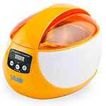 Plástico Limpiador ultrasónico digital, con acero inoxidable, naranja, 208x161x145mm, 150x130x50mm, Vendido por UD