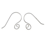 Sterling Silver Hook Earwire, 925 Sterling Silver, plated 0.8mm Approx 1.5mm 