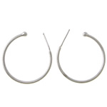 Sterling Silver Hoop Earring Component, 925 Sterling Silver, sterling silver hoop earring, Donut, plated 0.8mm 