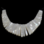 White Shell Pendants, Rectangle, 4x11- Approx 1mm, Approx 