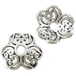 Bali Sterling Silber Perlenkappen, Thailand, Schwärzen, 10x10x3mm, Bohrung:ca. 1.5mm, verkauft von PC