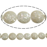 Natural White Shell Beads, Flat Round Approx 1.5mm .3 Inch, Approx 