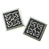 Zinc Alloy Celtic Beads, Rhombus, plated, textured cadmium free, 10mm, Approx 