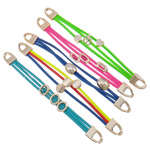PU Schnur Armbänder, PU Leder, mit Acryl, UV plattiert, gemischte Farben, 13-19mm, Länge:ca. 6 ZollInch, ca. 12SträngeStrang/Tasche, verkauft von Tasche