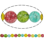 Gemischte Farbe Quarz Perlen, Natürlicher Quarz, rund, natürlich, verschiedene Größen vorhanden, gemischte Farben, Bohrung:ca. 1.5mm, Länge:15 ZollInch, verkauft von PC