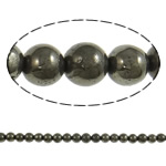 Chalkopyrit Perle, rund, natürlich, Weitere Größen für Wahl, Bohrung:ca. 2mm, Länge:15.7 ZollInch, verkauft von Strang