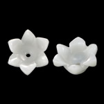 Natural White Shell Beads, Flower, Carved Approx 0.8mm 
