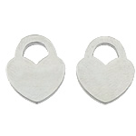 Stainless Steel Heart Pendants, Lock, plated Approx 5mm 