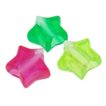 perles de poney en plastique , étoile, couleur solide, couleurs mélangées Environ 3.5mm, Environ Vendu par sac