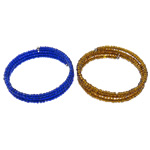 Bracelets Bijoux en verre, perles de rocaille en verre, avec acier inoxydable, 3 brins, plus de couleurs à choisir, 2- Environ 9.5 pouce, Vendu par PC