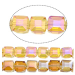 Perles de cristal cubiques, cube, Placage coloré, facettes, plus de couleurs à choisir Environ 1.5mm Environ 37 pouce, Environ Vendu par brin