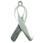 Awareness Ribbon Pendant, Zinc Alloy Approx 1.5mm 