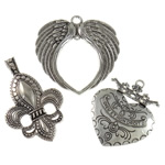 Various Zinc Alloy Component, antique silver color plated, nickel, lead & cadmium free, 41-73mm Approx 2-6mm 