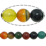Mixed Agate Beads, Round, natural Approx 15.5 Inch 