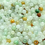 perle en jadéite , jade, naturel, mélangé & lisse, 2.5-3mm Environ 1-2mm, Vendu par PC