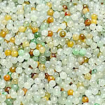 Jadeit Perlen, rund, natürlich, glatt, gemischte Farben, 3.5-4mm, Bohrung:ca. 0.5mm, verkauft von PC