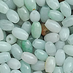 perle en jadéite , jade, ovale, naturel, lisse, couleurs mélangées Environ 1-2mm, Vendu par PC