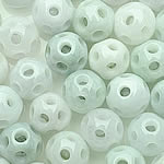 Jadeit Perlen, rund, natürlich, hohl, hellgrün, 12-13mm, Bohrung:ca. 3mm, ca. 100PCs/Tasche, verkauft von Tasche